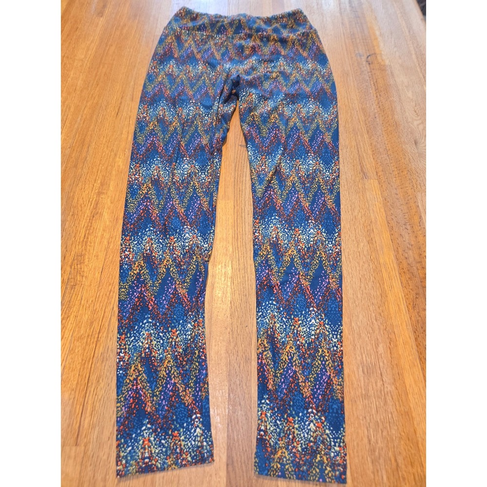 LuLaRoe Women OS One Size Chevron Mosaic Print Buttery Soft Yoga Waist Leggings